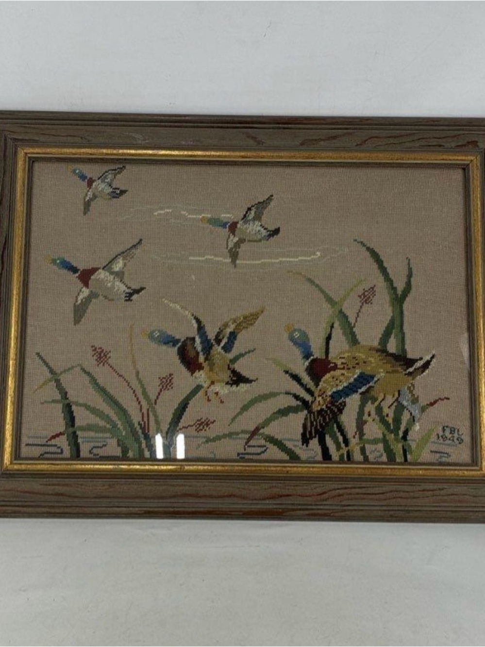 Handcrafted Duck Needlepoint